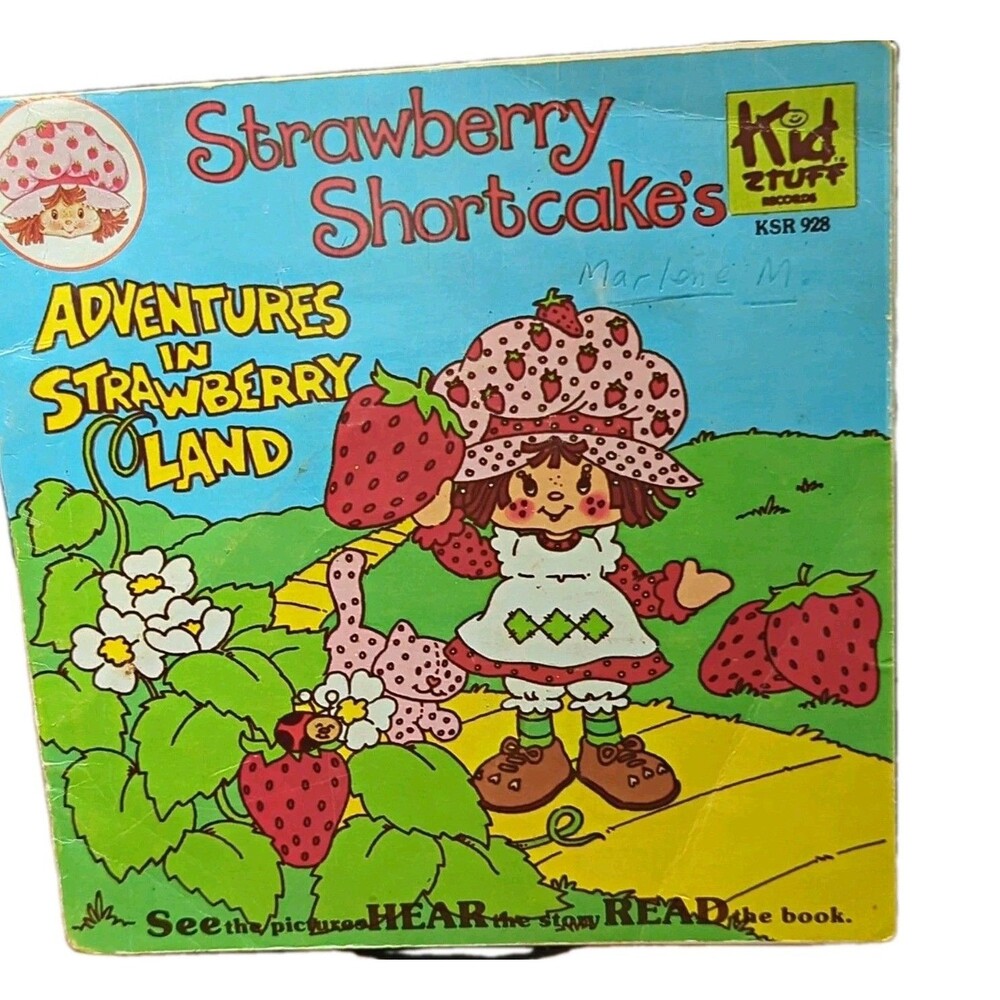 Strawberry Shortcake Adventures in Strawberryland Talking Story Book + Vinyl